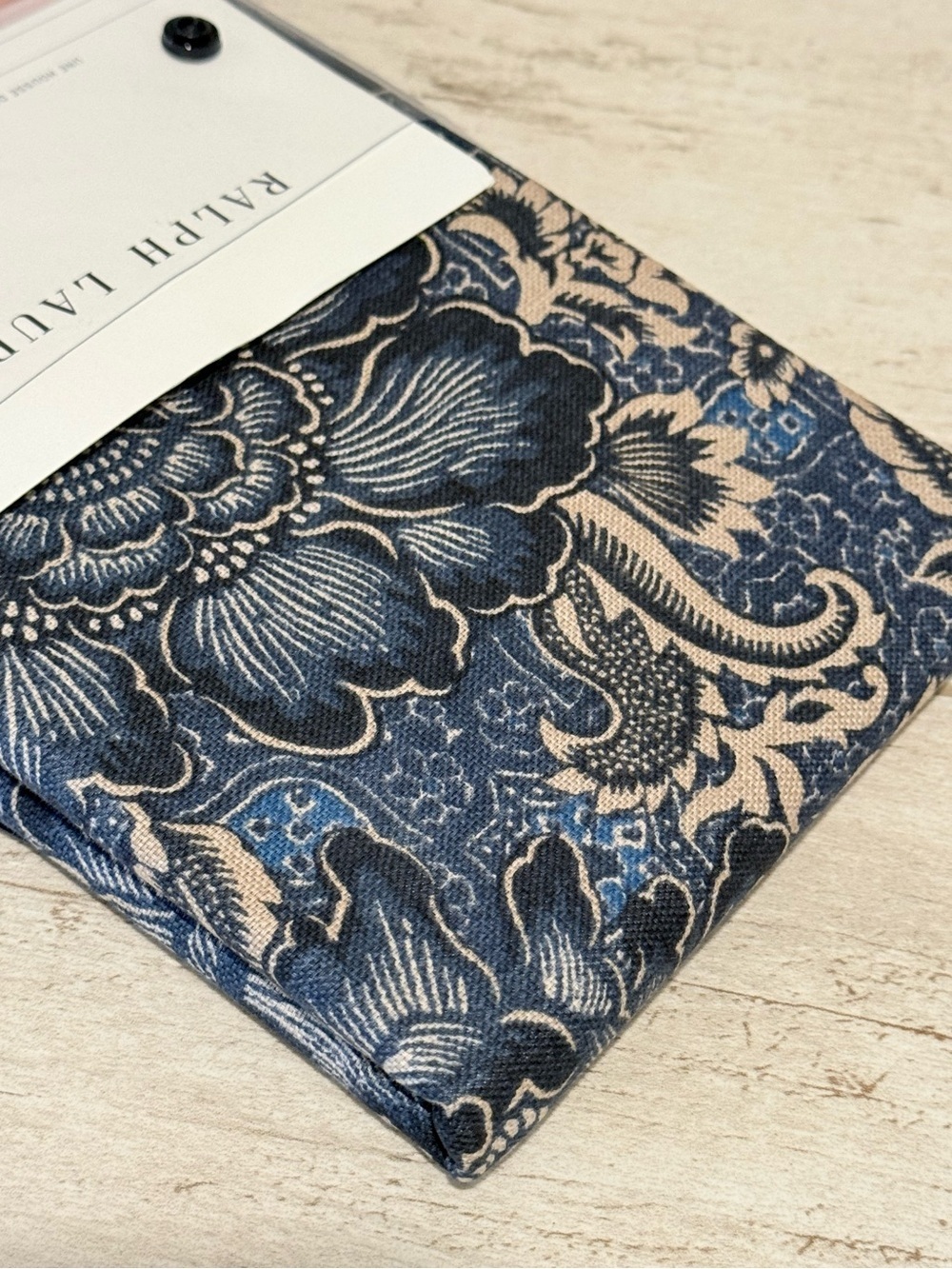 RALPH LAUREN KEATON DEEP INDIGO BLUE FLORAL COTTON STANDARD PILLOW SHAM $145 NWT - Picture 10 of 10